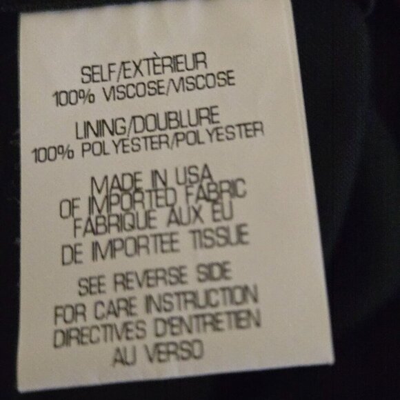 Theory Black On Black Satin Striped Pull On Wide Leg Dress Pants Size 8 - Picture 5 of 5